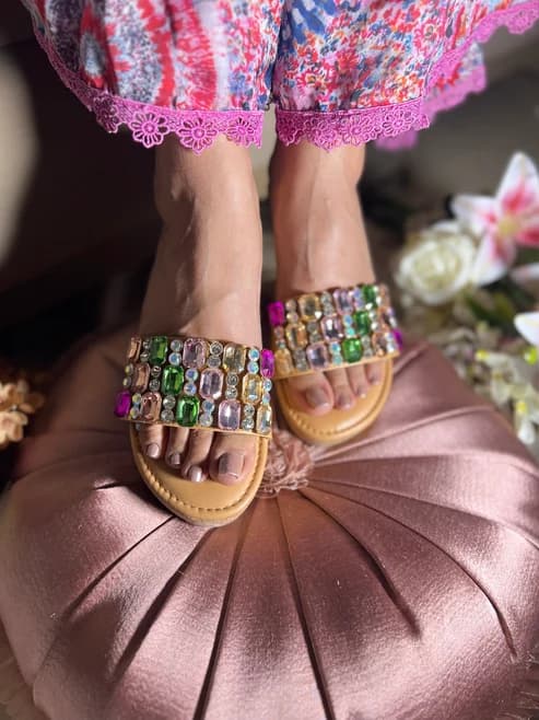 Noor Candy Embellished Wedges | 2 Inches